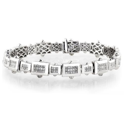 Men's Princess invisible set diamond Bracelet